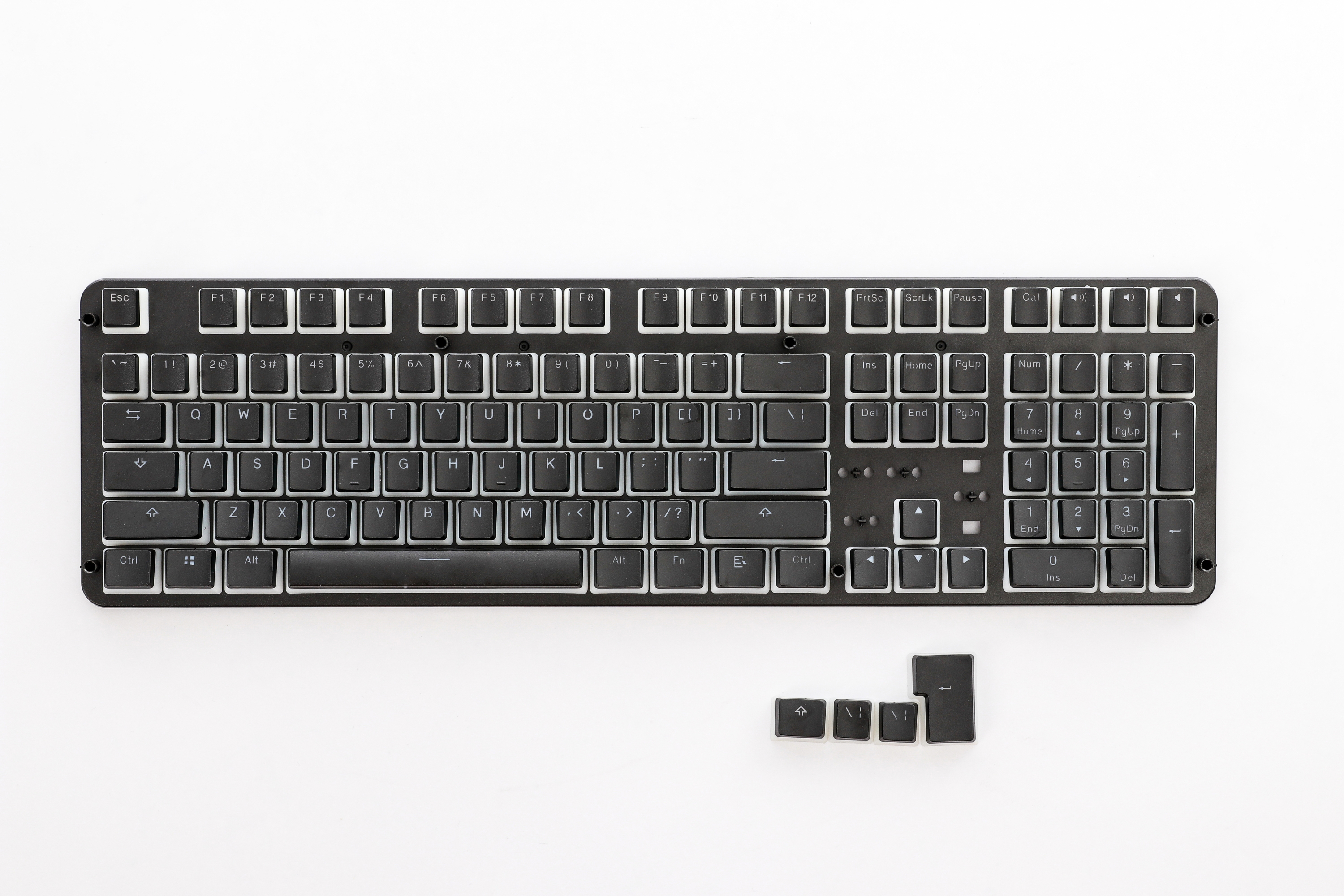 ISO 108 PBT Doubleshot Keycaps (Shine 