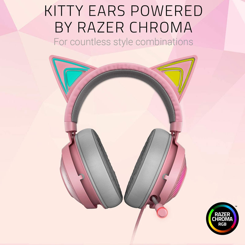 Kustom PCs - Razer Kraken Kitty Edition Gaming Headset Quartz / Pink