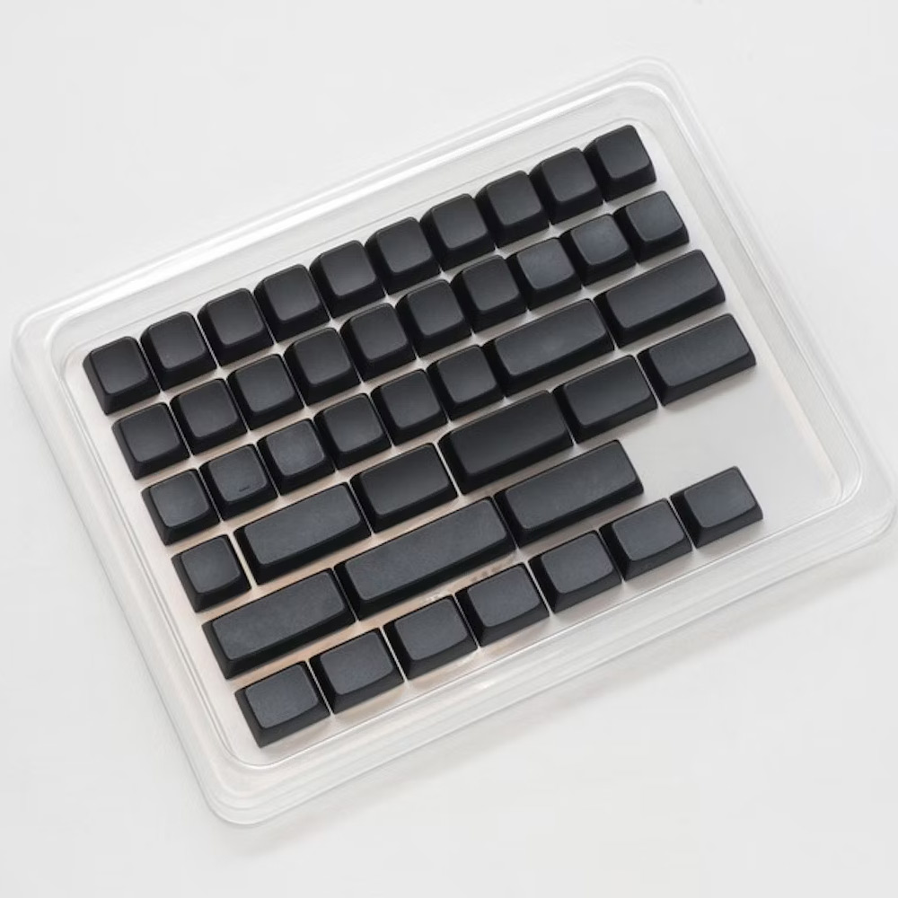 Kustom PCs - Ducky 132 Key MDA profile Blank Black Keycaps ANSI/ISO Layout