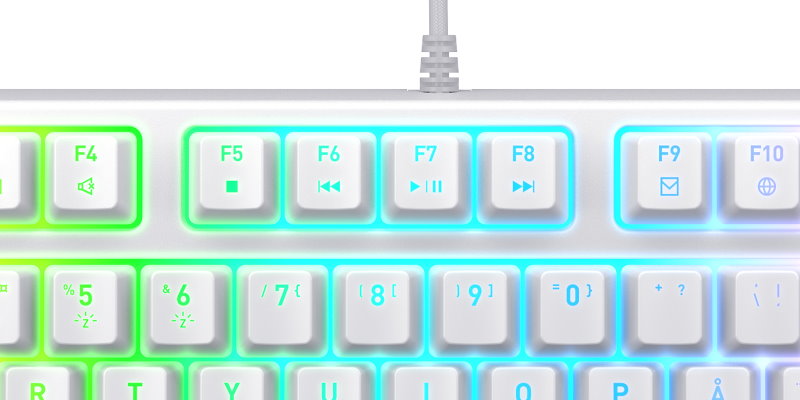 Kustom PCs - *ex-Demo* Xtrfy K4 RGB TKL White Mechanical Gaming