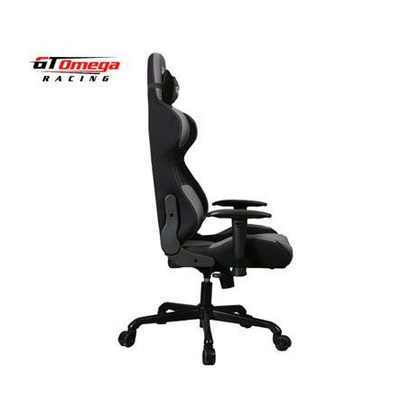 Kustom Pcs Gt Omega Pro Racing Office Chair Grey And Black Fabric